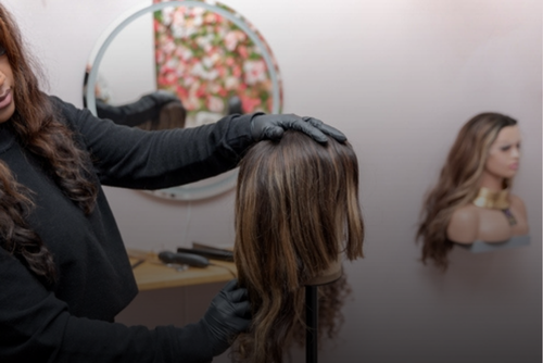 Pose perruque sur mesure, cheveux naturel chez Ti Shalom Beauty